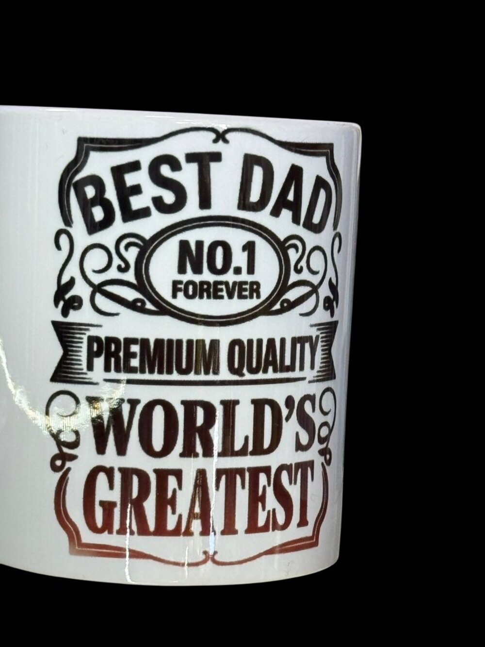 Best Dad 1 Forever World's Greatest Coffee Mug, White, Ceramic, 11 oZ